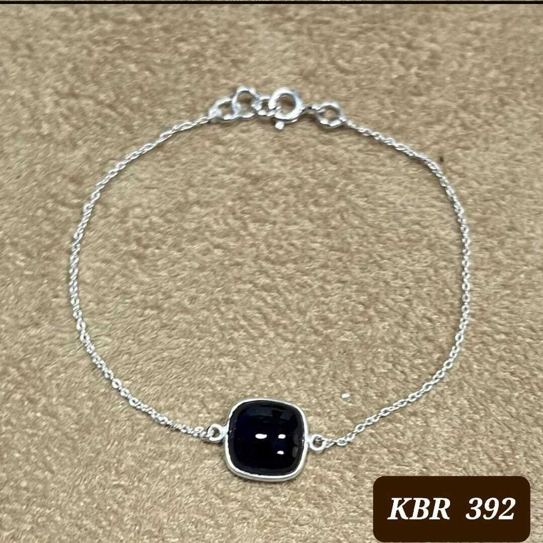 Timeless Cabochon Silver Chain Bracelet