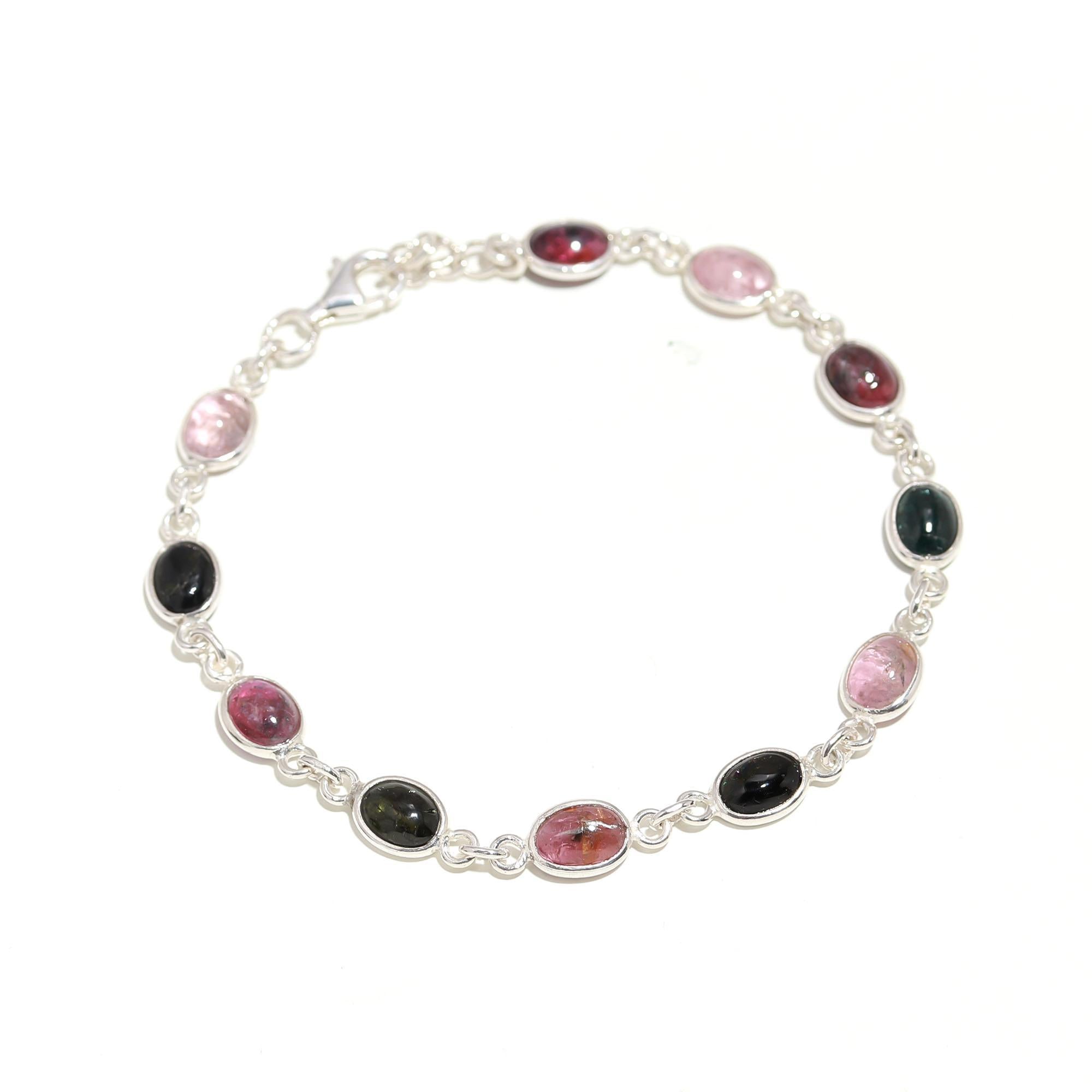 Tourmaline Silver Bracelet.