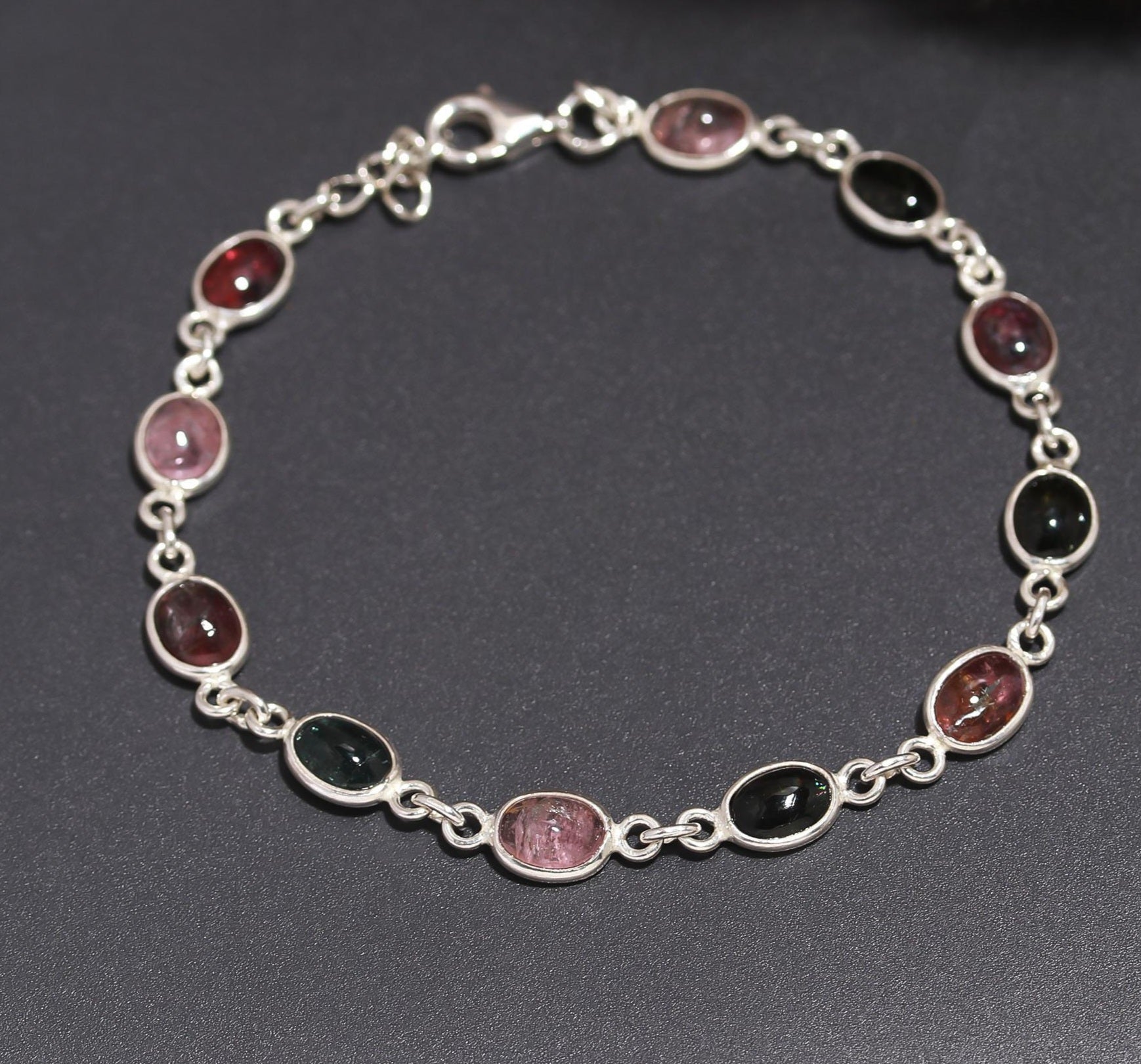 Tourmaline Silver Bracelet.