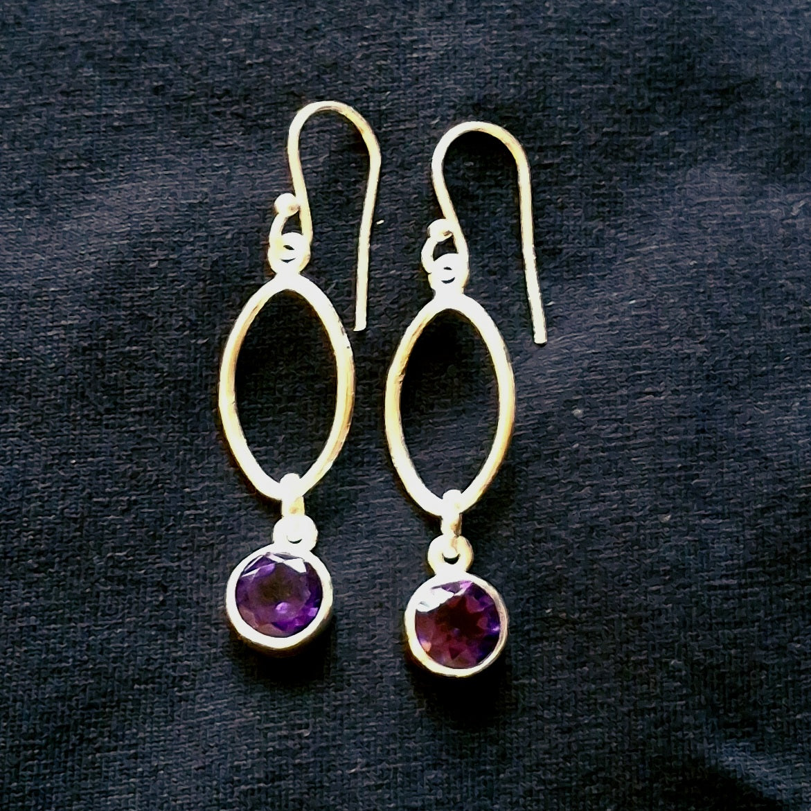 Amethyst Silver Earrings