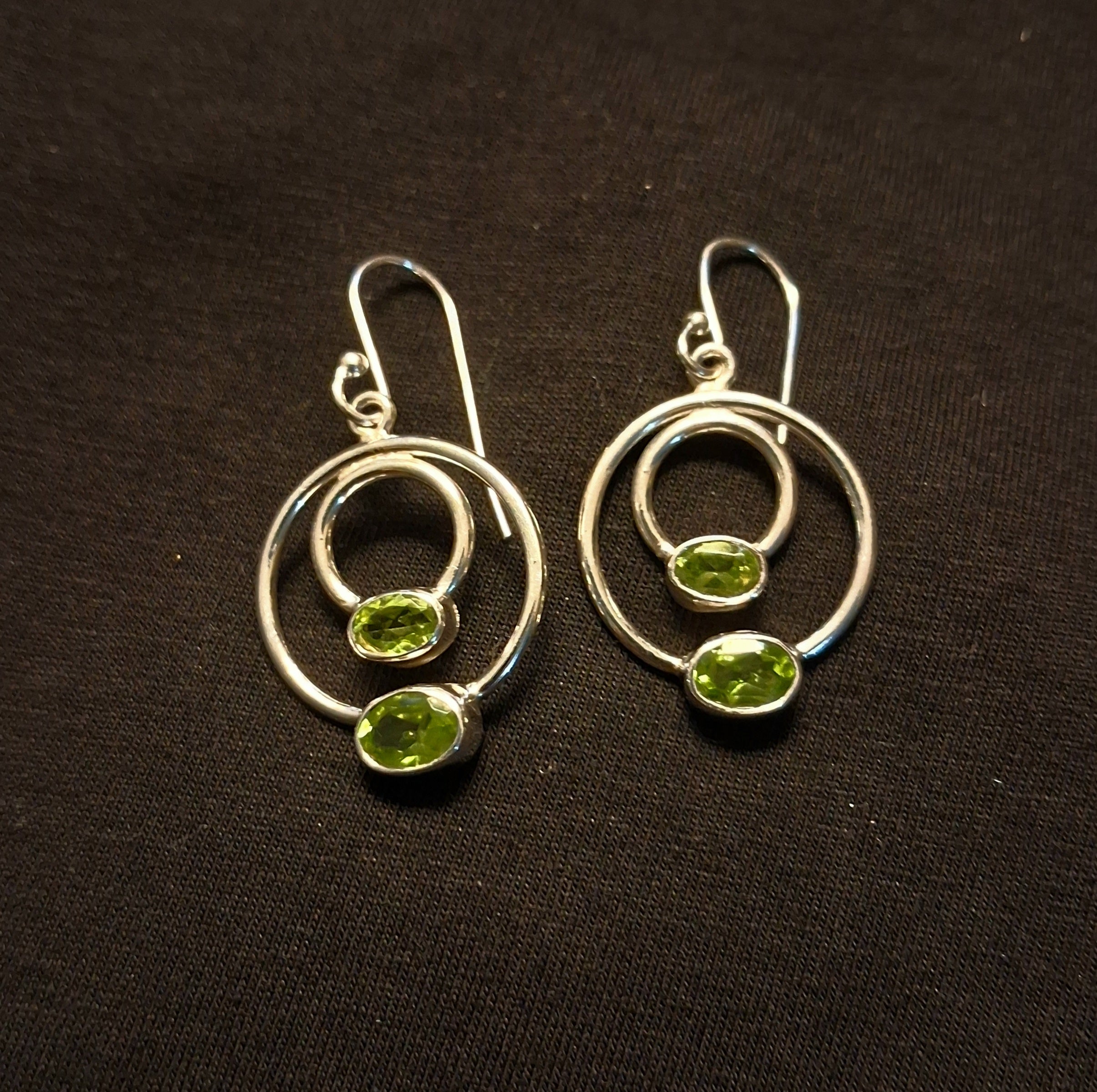 Peridot Silver Earrings.
