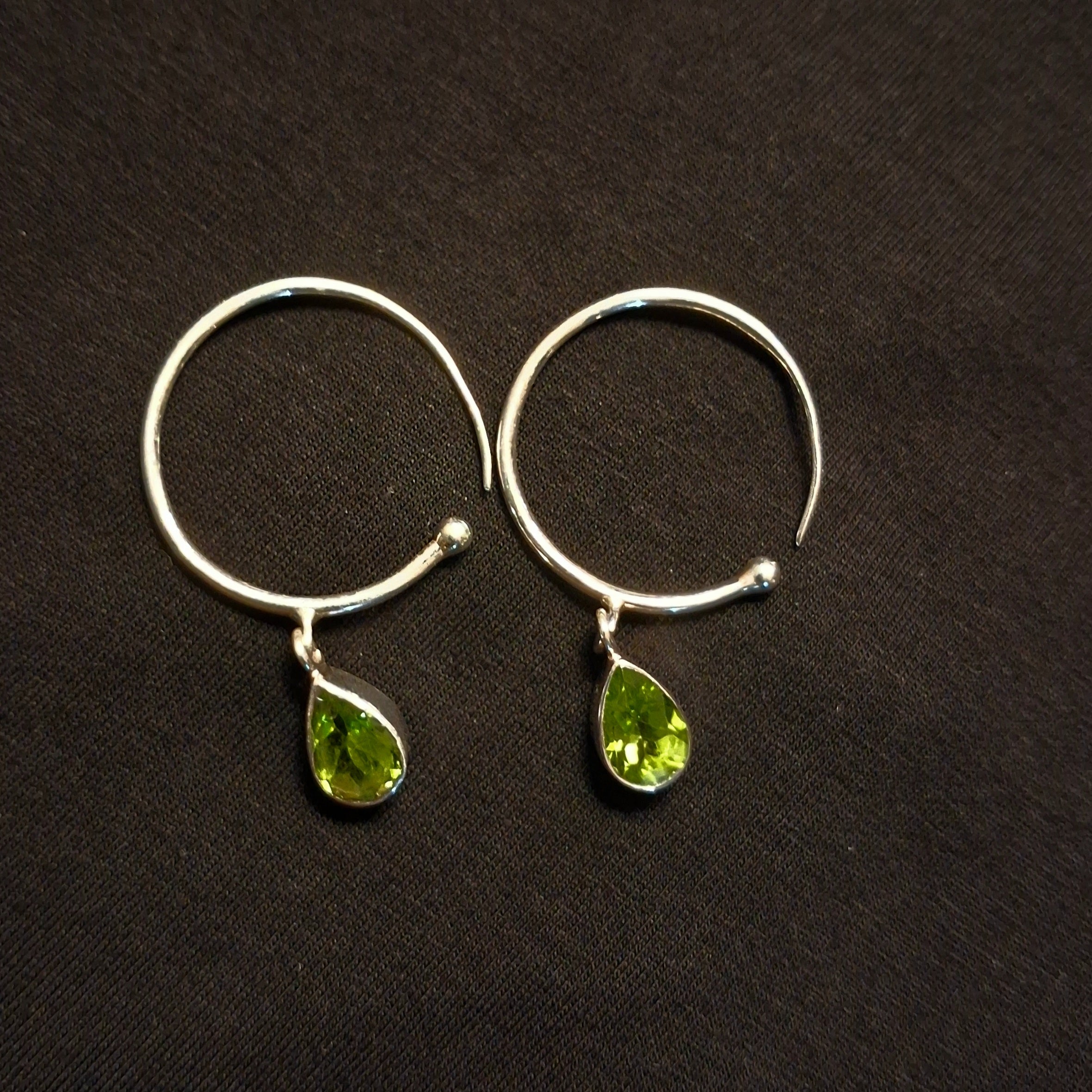 Peridot Silver Earrings.