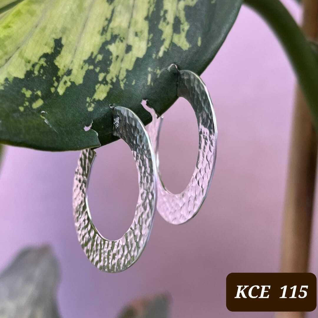 Elegant Textured Circular Hoops