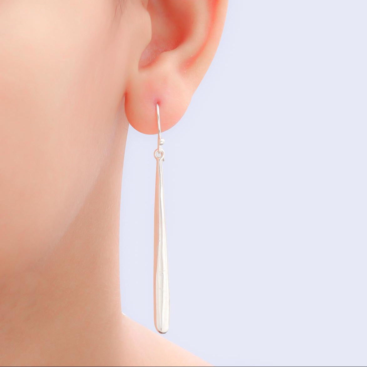 Tear Drop Silver Earrings