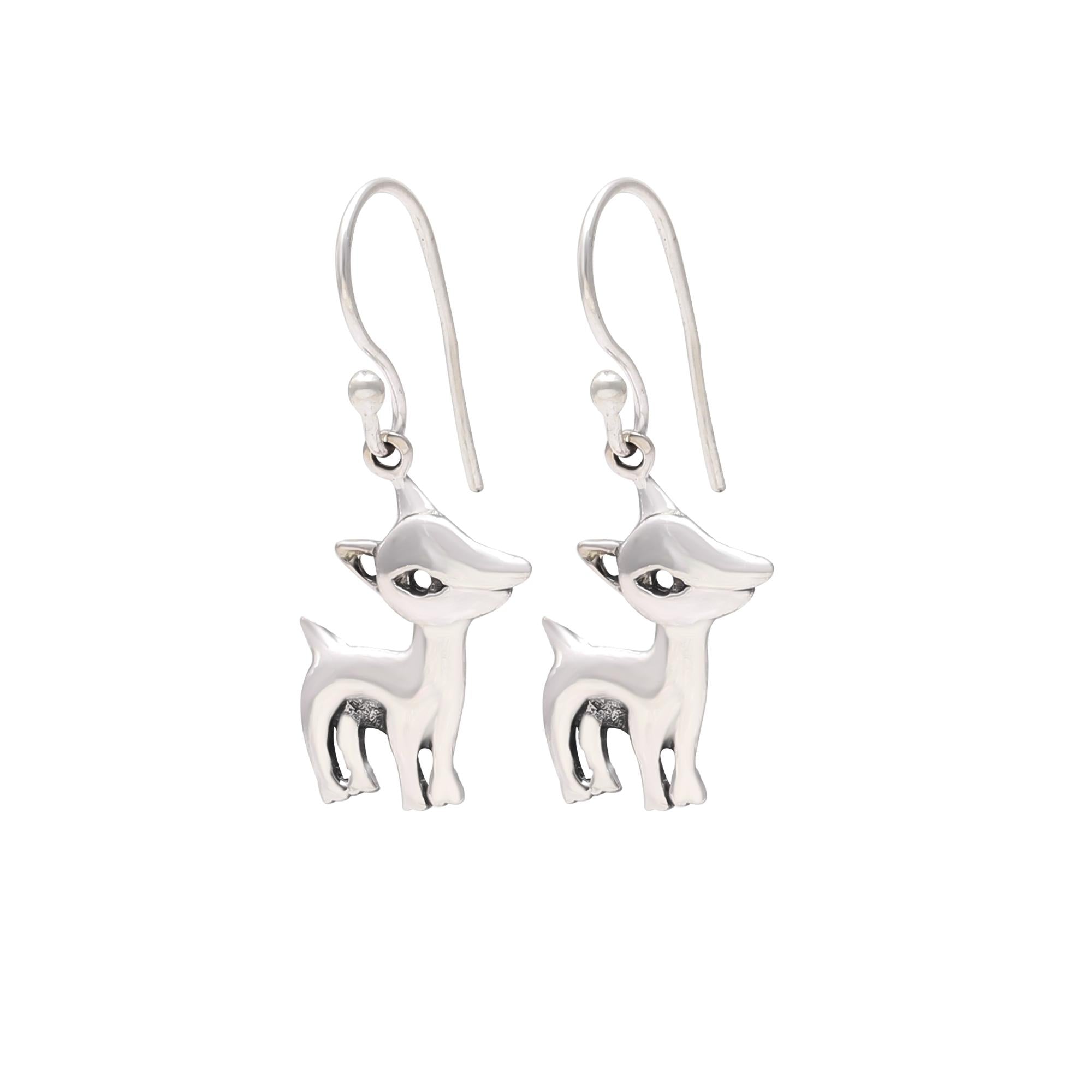 Deer Silver Earrings.