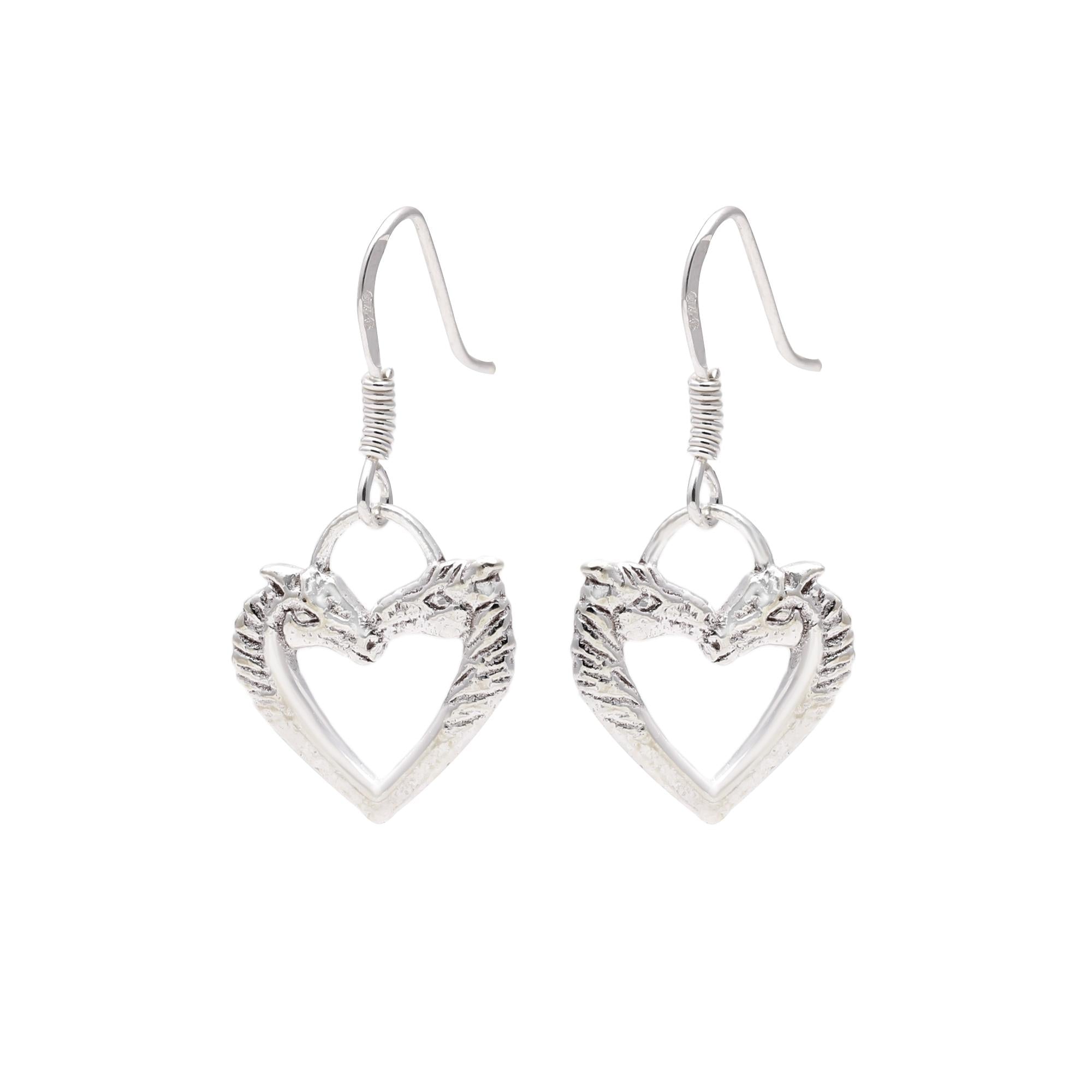 Heart Silver Earrings.