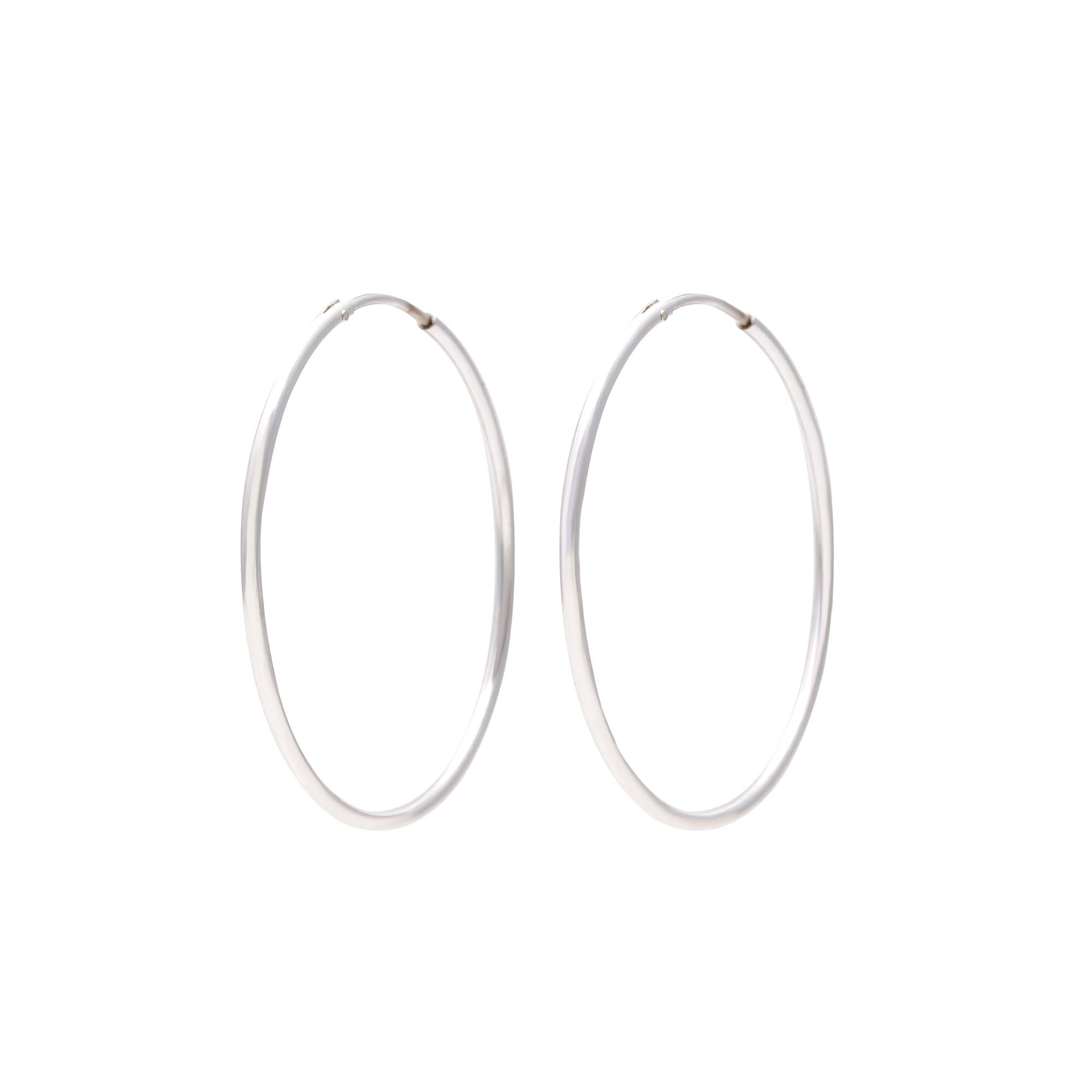 Hoop Silver Earrings.