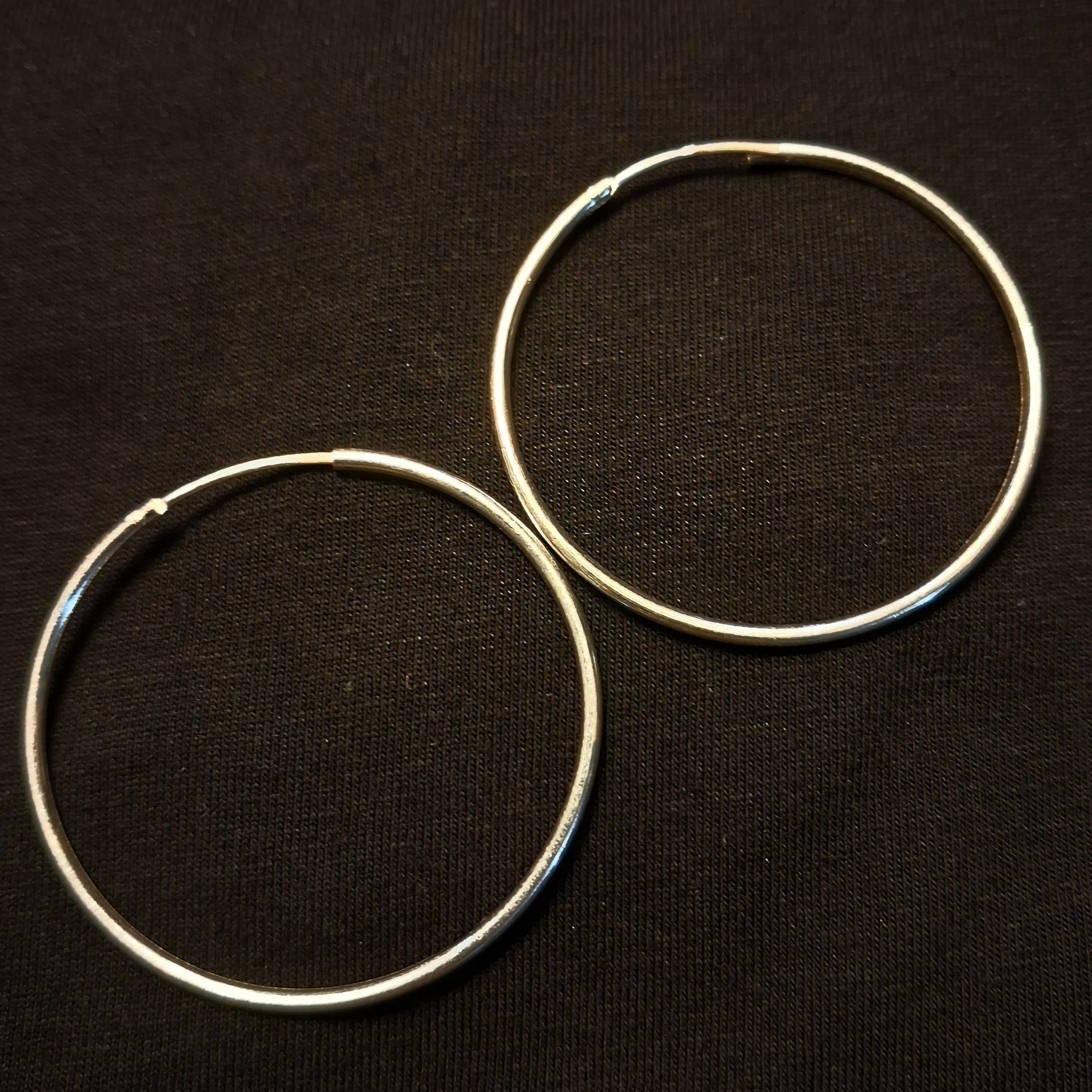 Hoop Silver Earrings.