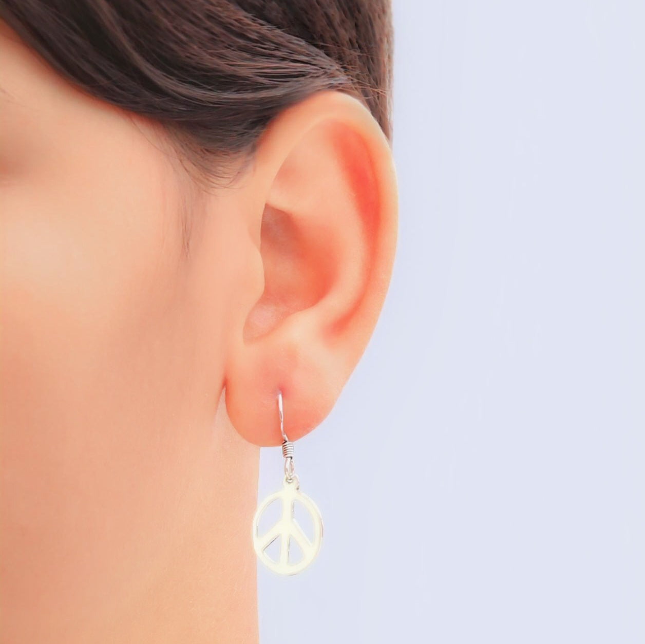 Peace Silver Earrings