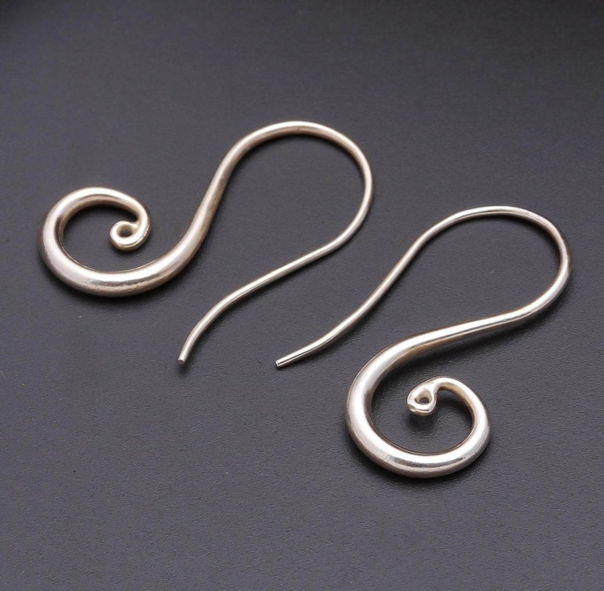 Circle Loop Silver Earrings.