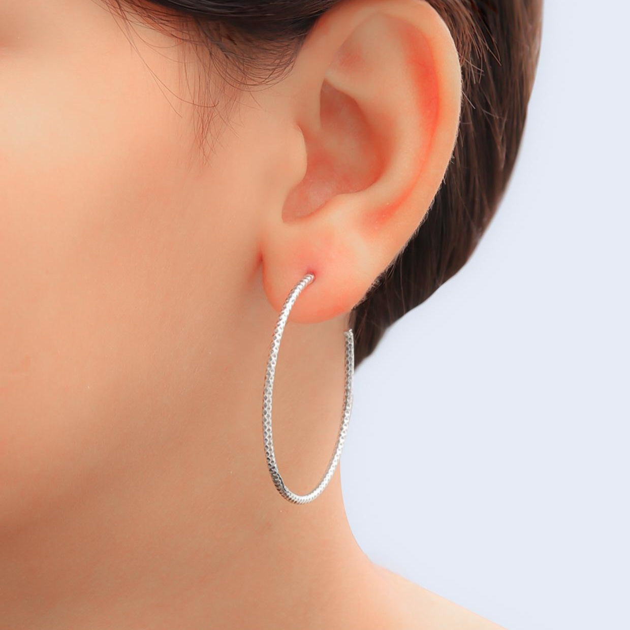Hoop Silver Earrings.