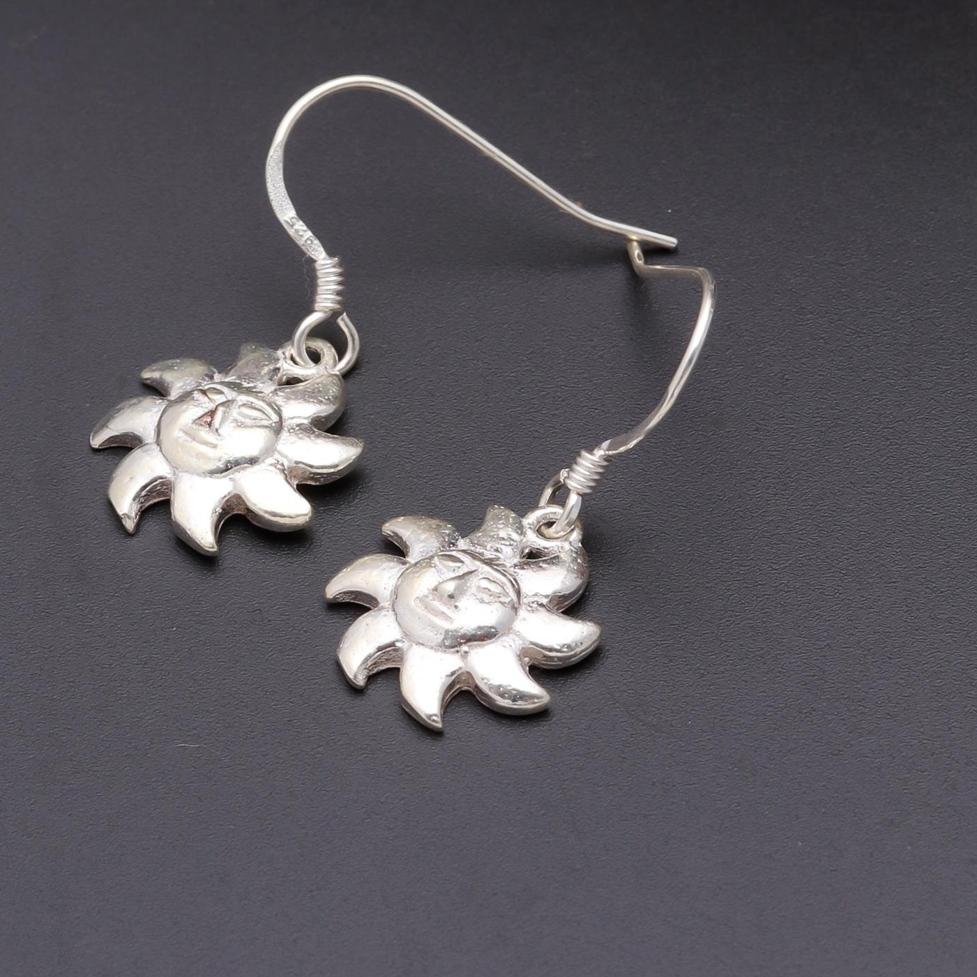 Sun Silver Earrings