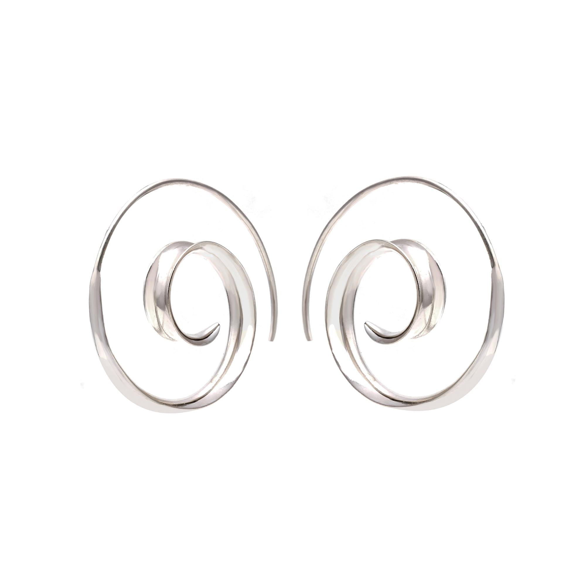 Twirl  Silver Earrings