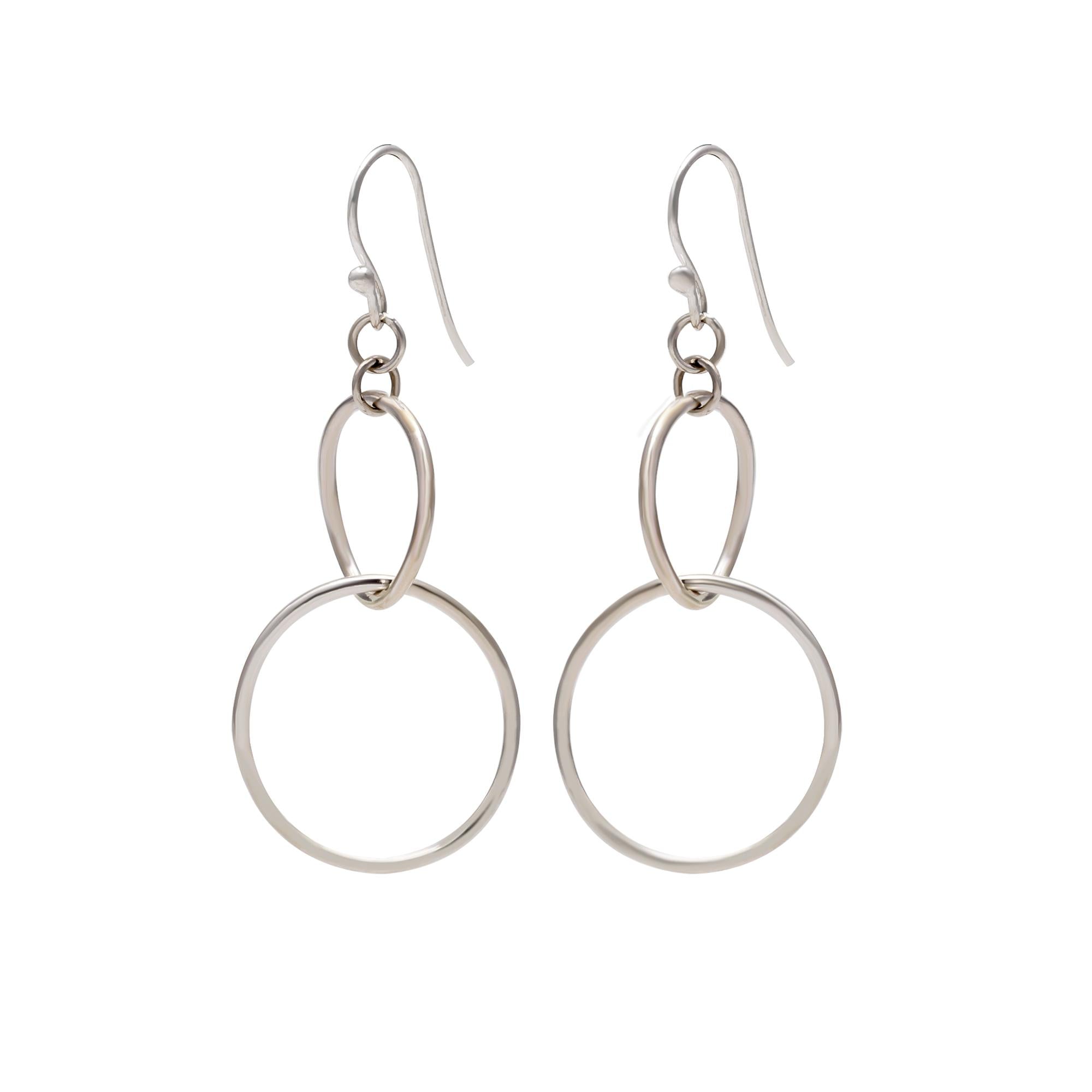 Circle Silver Earrings