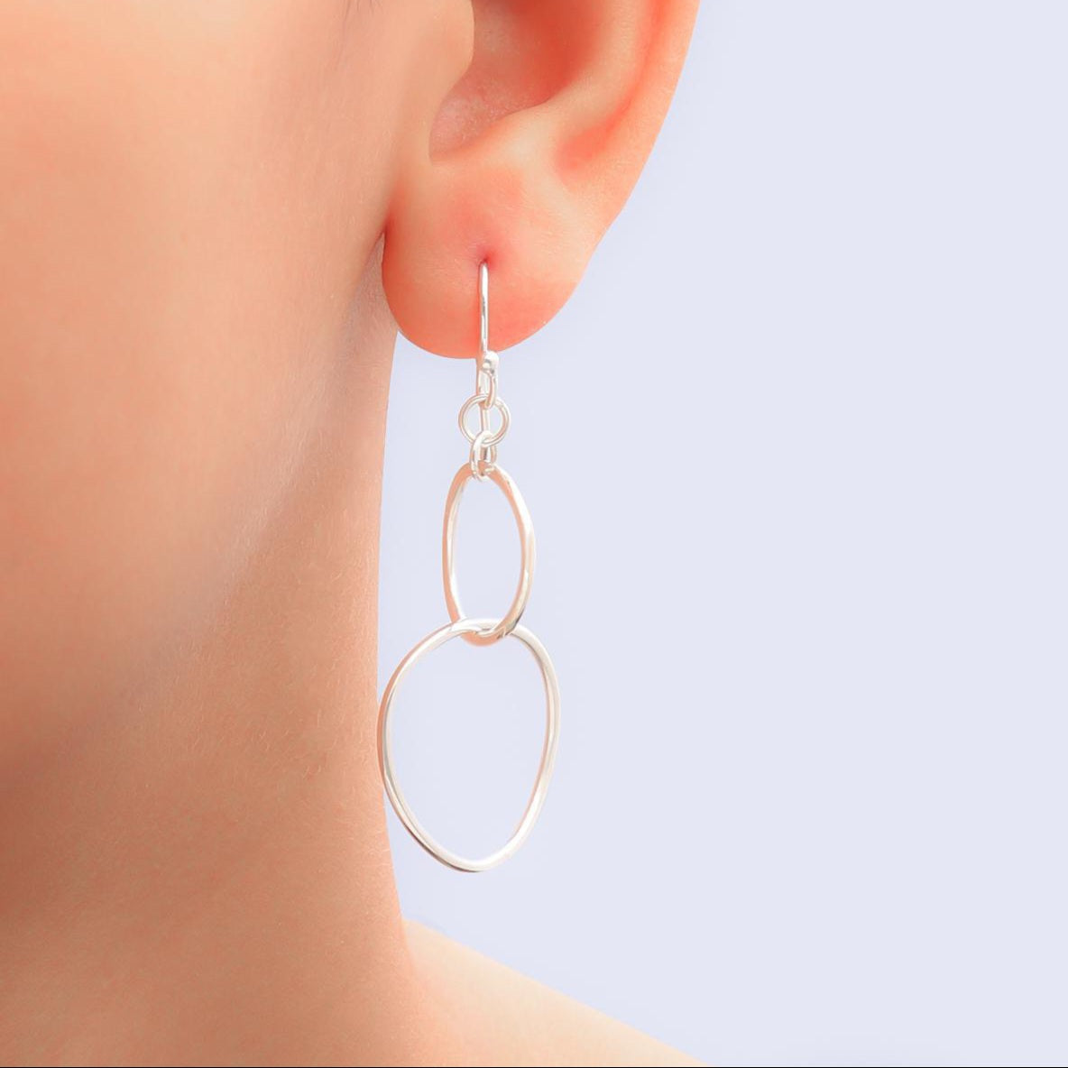 Circle Silver Earrings