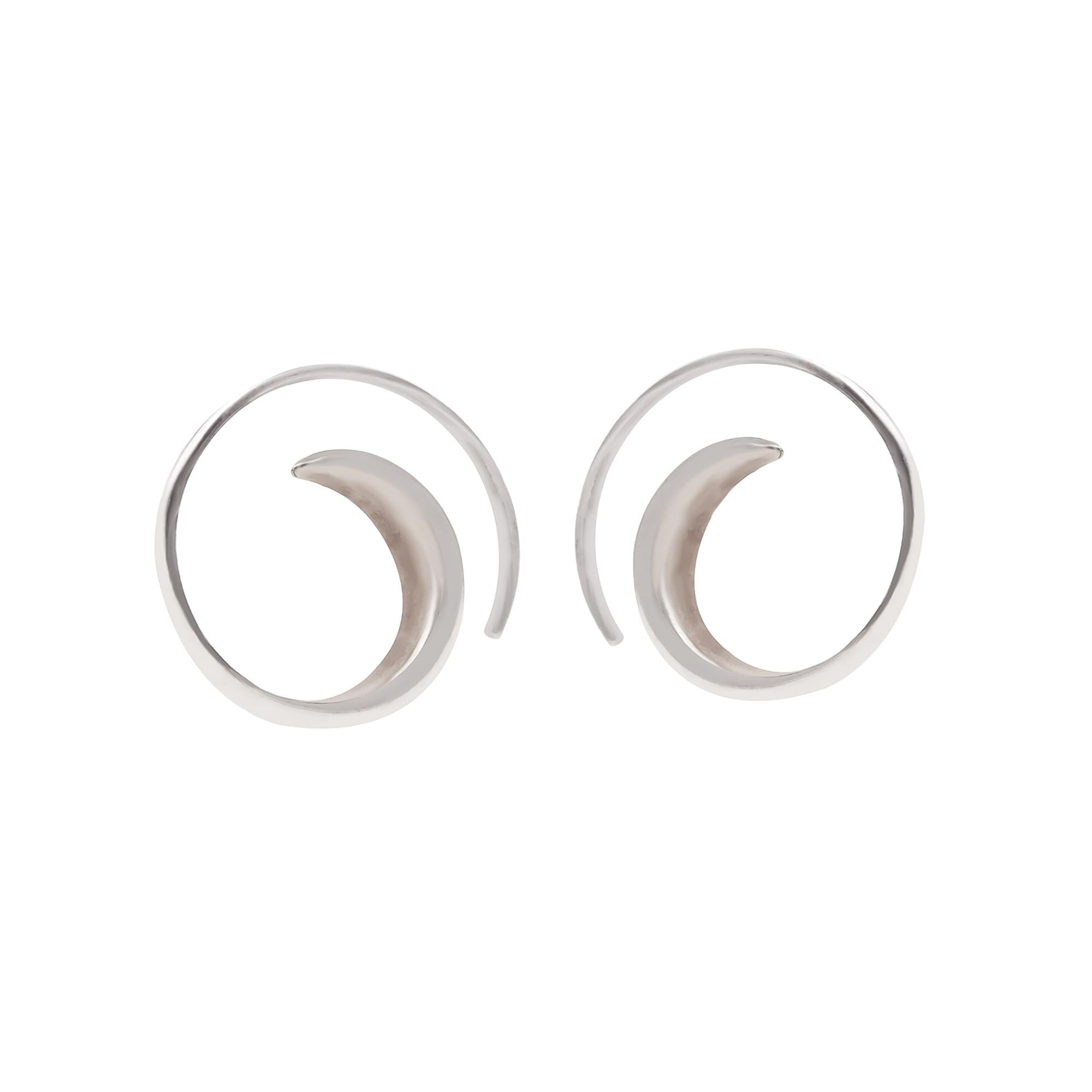 Twirl Silver Earrings.