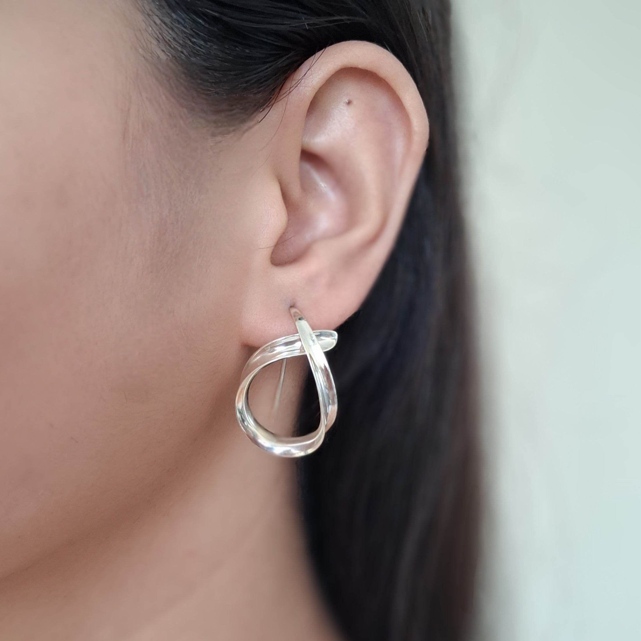 Hoopes Silver Earrings