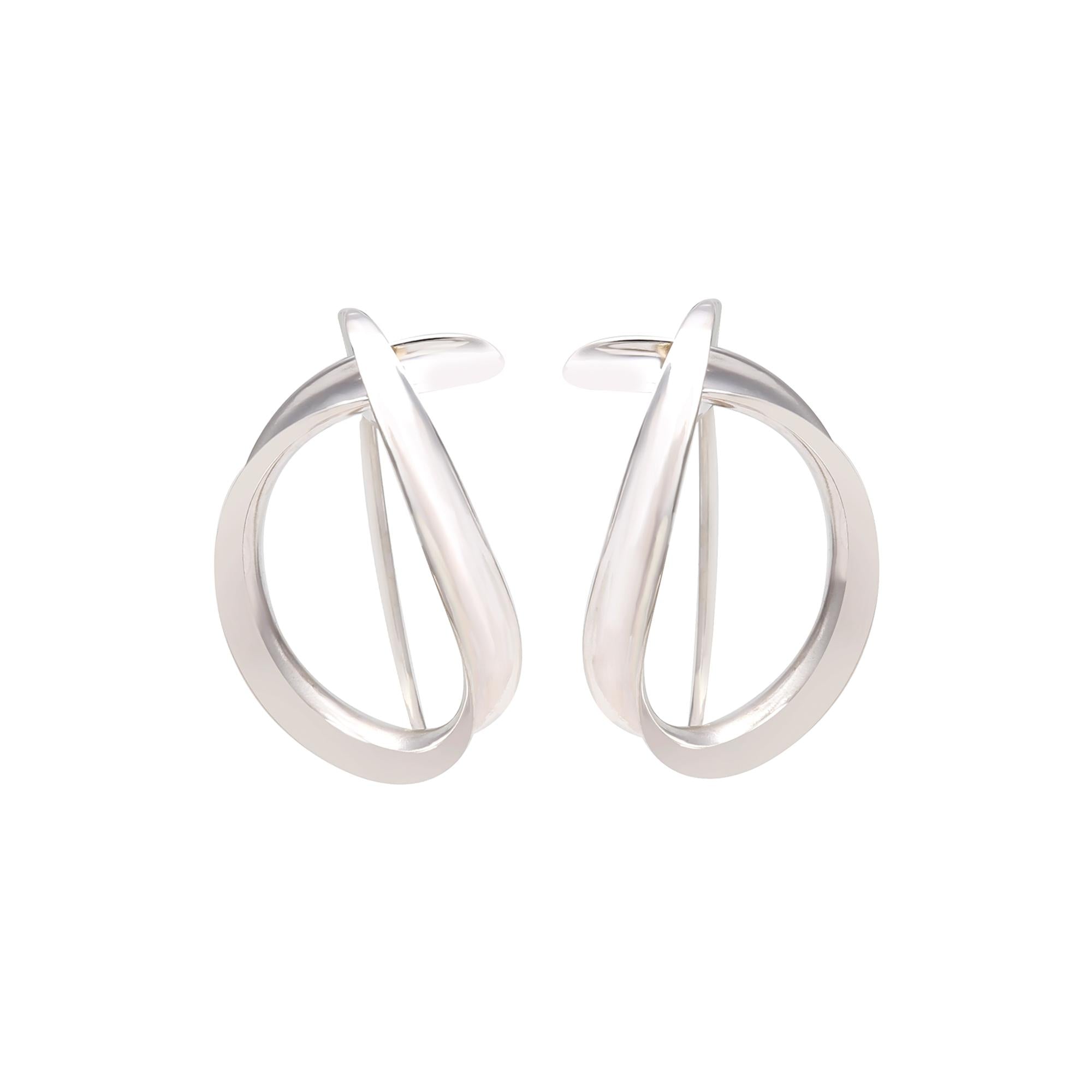 Hoopes Silver Earrings