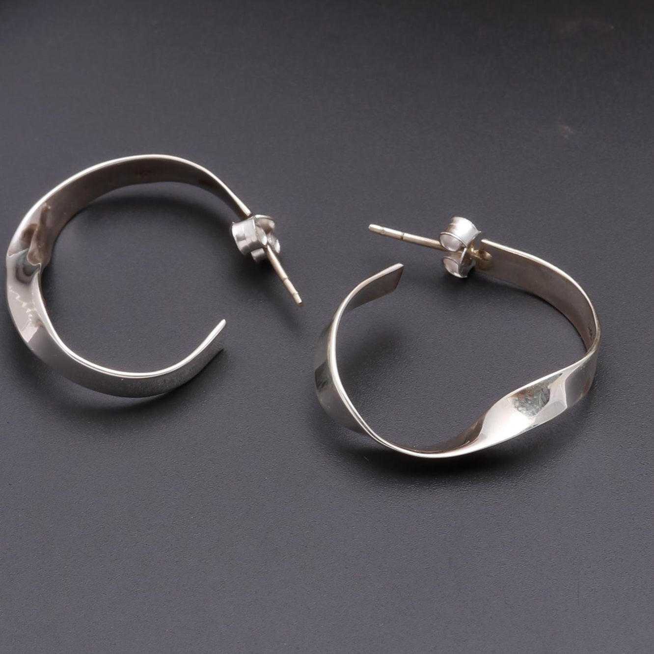 Hoop Silver Earrings.