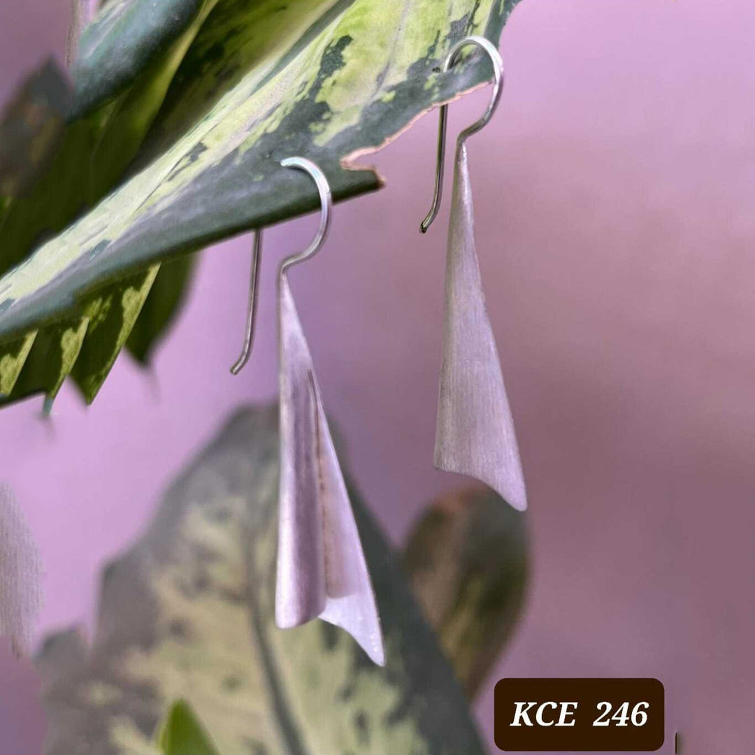 Eclectic Arrow drop silver earrings