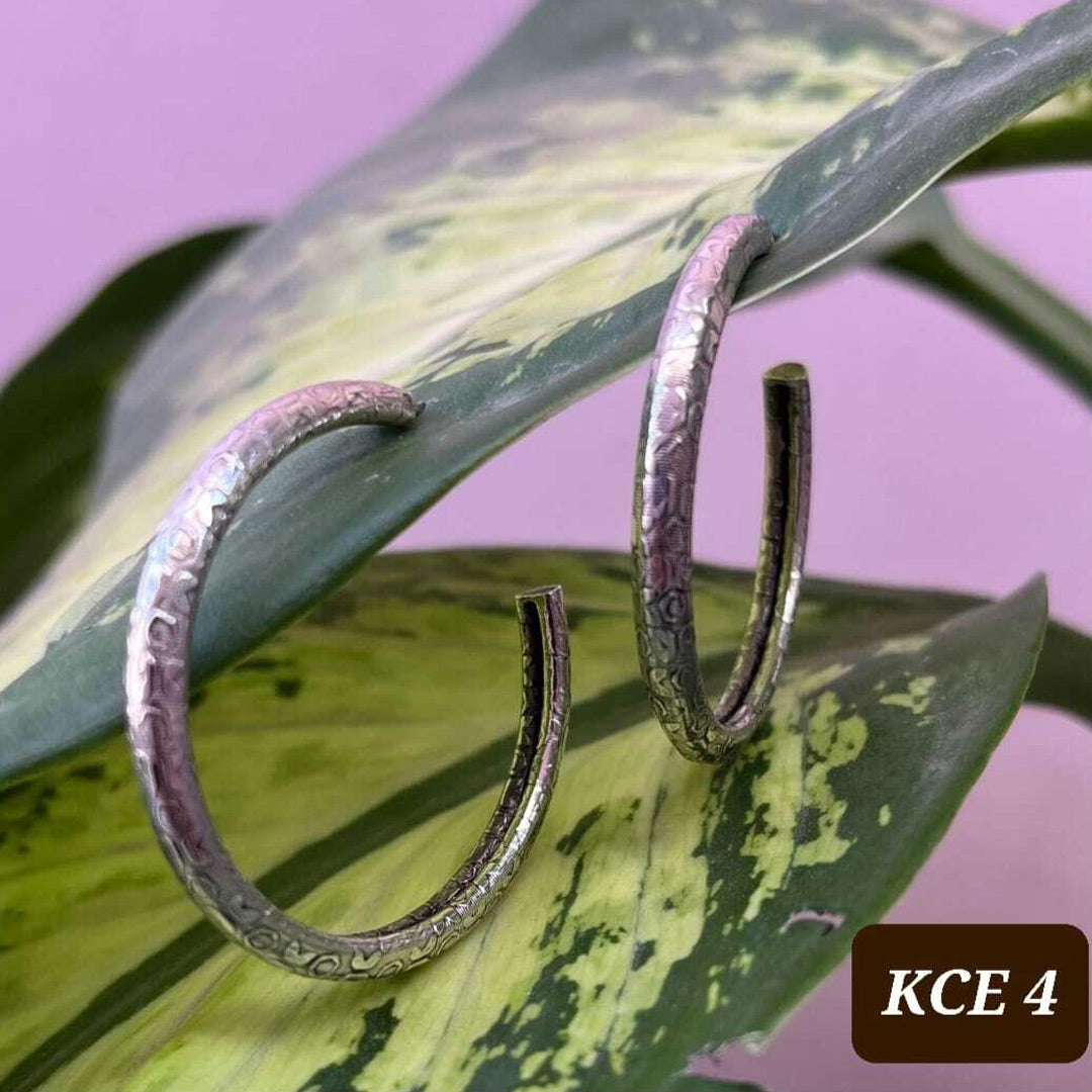 Chunky Oxidised Open Hoops