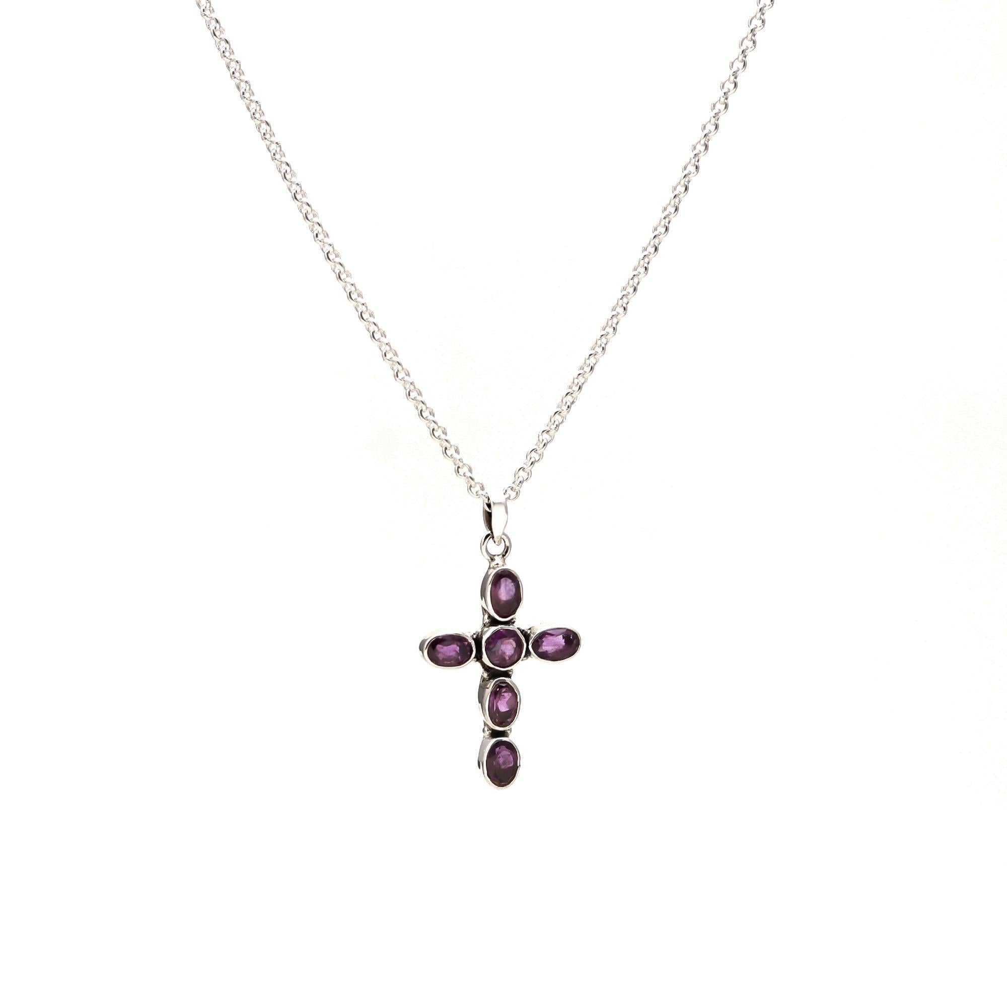 Amethyst Silver Pendant.