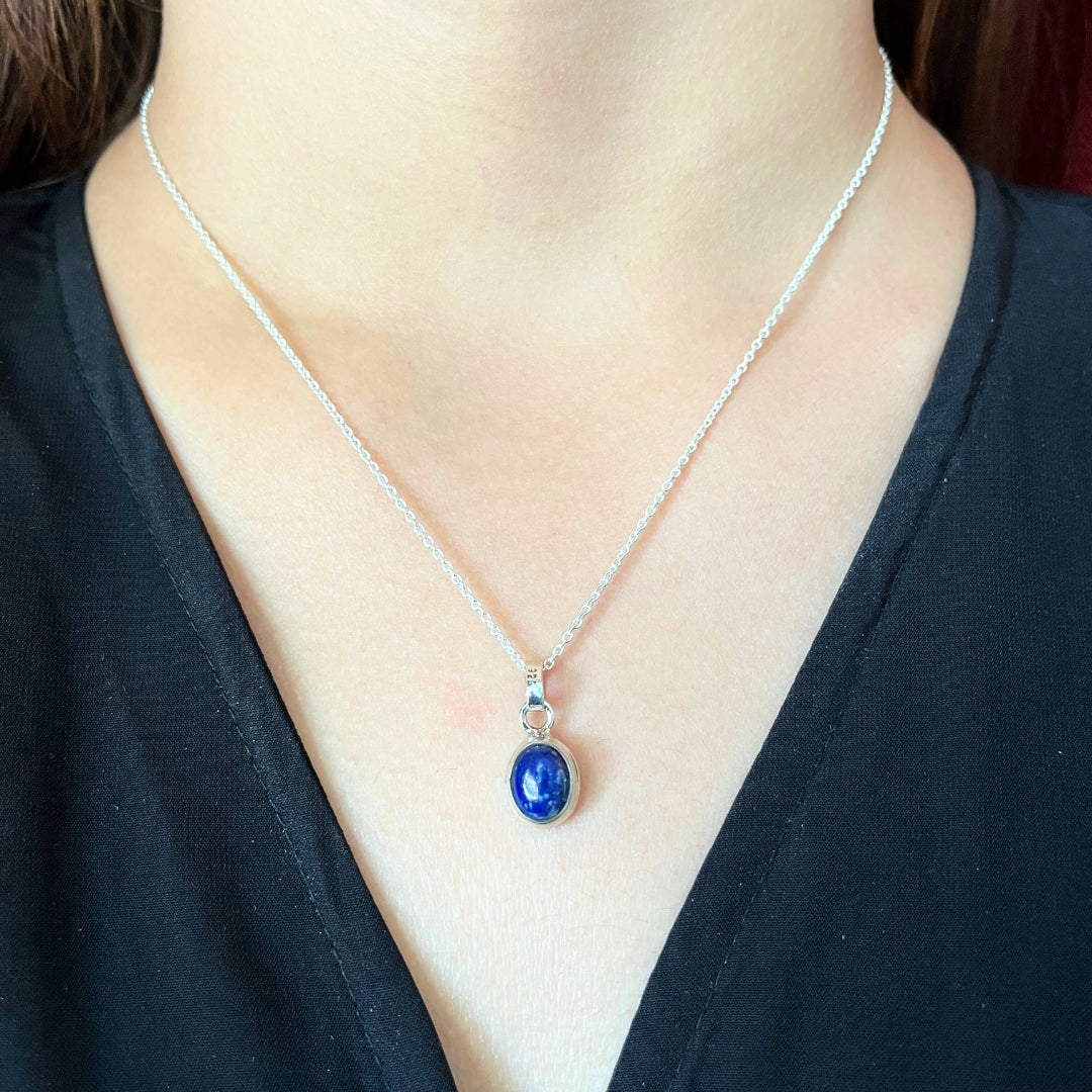 Lapis lazuli Silver Pendant.