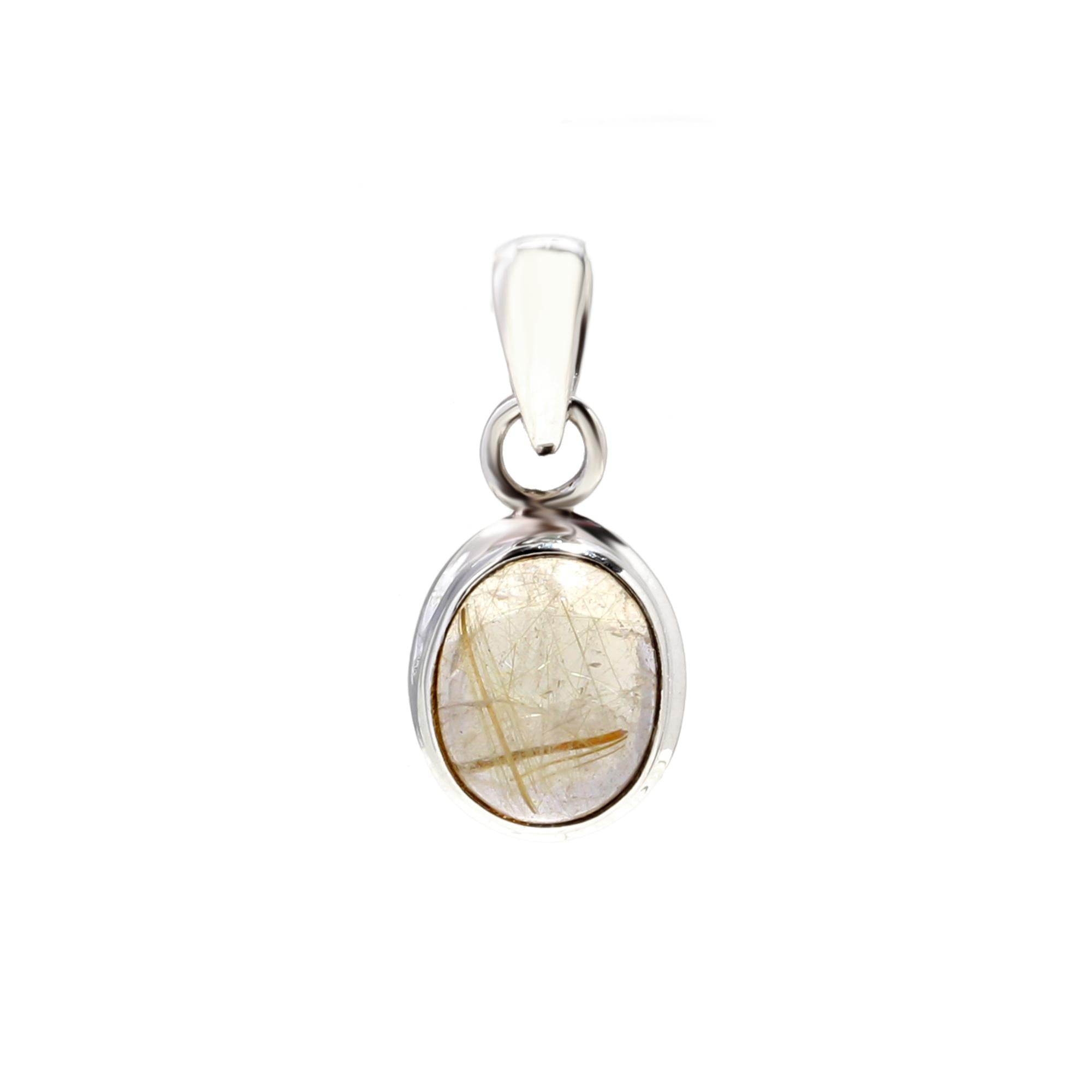 Golden Rutle Silver Pendant.