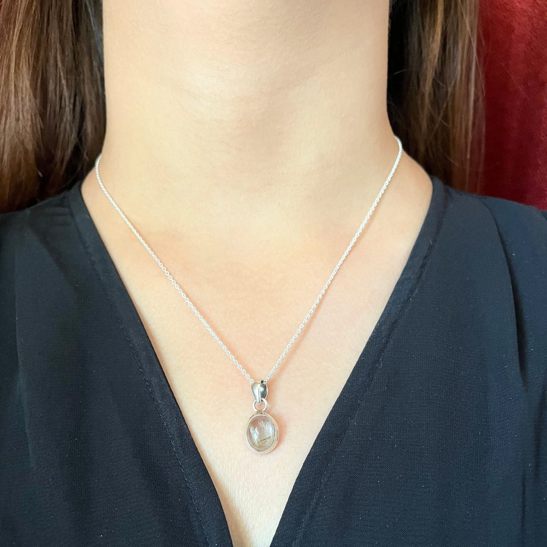 Golden Rutle Silver Pendant.